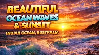 Beautiful Ocean waves and Sunset 