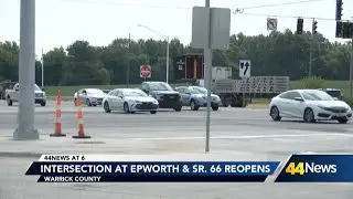 Continuous flow intersection opens at Epworth & SR 66
