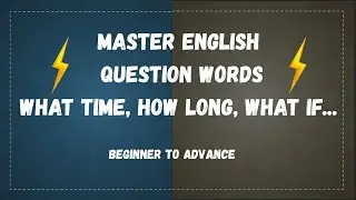 Master English Question Words: What for, How long, What If...| English code #english #englishvocabs
