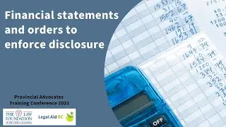 Financial statements and orders to enforce disclosure