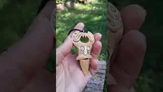 Hand-carved Odin amulet | Moose antler pendant with ravens and rune