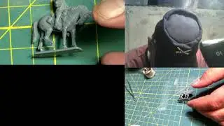 ACW 1/72 plastics painting sideways firing cavalryman and acrylic paint pigment choices part 1