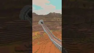 Я построил туннель между странами в Minecraft #minecraft #survival #tunnel #mesa