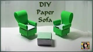 DIY Paper Sofa || Miniature Furniture || Easy Paper Couch