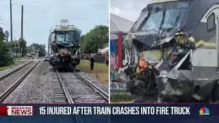 15 🤕 Injured After Fire Truck Drove Around Safety Devices Causing Train To Crash! #train #crash