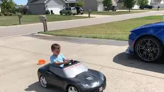 Kids Turbo Corvette C7 DRIFTING! | Power Wheels | Amazing Kid Toys | Supercharged