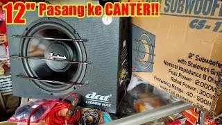 truk audio , pasang subwoofer 12inch truk mitsubishi canter , kabin bergetar