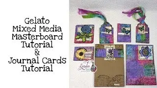 Gelato Mixed Media Masterboard Tutorial & Journal Cards Tutorial