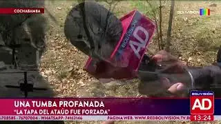 Profanan una tumba y extraen un cadáver en el cementerio de Tiraque, Cochabamba.
