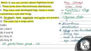 Which is/are not correct about flightless birds? I. These birds show discontinuous distribution....