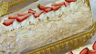 Боже как вкусно! Меренговый рулет за 30 минут! 