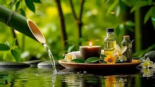 Relaxing Sleep Music with Bamboo Water Sound🌿Deep Sleep, Meditation Music, Stress Relief, Spa & Yoga