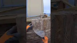 concentration and precision in work laying bricks one by one #bricks #building #satisfying #asmr