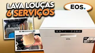 Lava Louças COMPACTA de 6 SERVIÇOS VALE A PENA? Review Completo  EOS ELL06 Lava Louças Pequena 💧