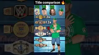 Rey Mysterio vs Randy Orton vs Edge vs john cena WWE Title comparison 🔥 #wwe #shorts