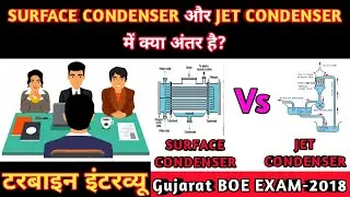 Surface Condenser Vs Jet Condenser || Asked in Gujrat BOE EXAM 2018 || [हिंदी]