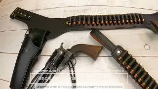 Incredible Black Cavalry Style Double Gun Belt [CUSTOM order showcase]