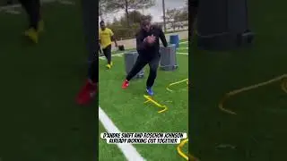Dandre swift and Roschon Johnson of Chicago bears already working out together #shortsvideo #nfl