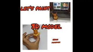 How to paint 3d printed models | pokemon Eevee | acrylic colors | 3d printed model