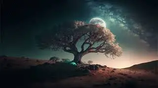 Old Oak & Galaxy - Relaxing sleep and Meditation video and Music - AI Art - Meditation - Anxiety