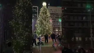 Christmas lights in Sundance Square in Fort Worth part 2. Safe for children.