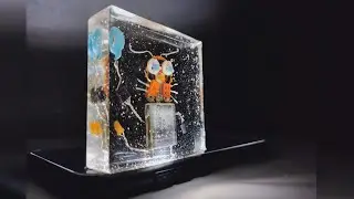 Robot - Cat From Electronic Components - Easy Epoxy Resin Art With Found Objects