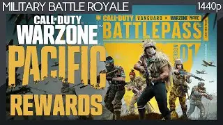 Warzone Pacific / Vanguard Caldera (2021) Season 1 - All Battle Pass Rewards (No commentary) 1440p