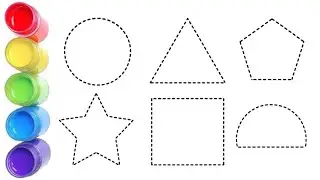 Shapes drawing for kids, Learn 2d shapes, colors for toddlers | Preschool Learning video part-6