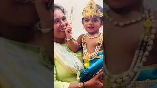 Happy Krishna Janmashtami🌟🦚 #janmashtami #krishna #shorts #nakshatra #family #ithazh #baby