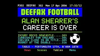 Retro Football News (2006): Shearer's Last Game & Two Rooney Goals!