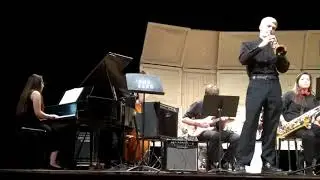 Oceane au piano Concert de jazz du lycée 7 novembre 2017