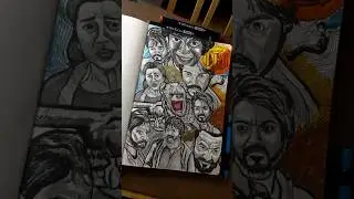 Doodle art of leo trailer #thalapathy #drawing