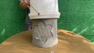 Crafting a Durable Flower Pot with Cardboard and Cement: A Creative DIY Project