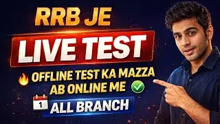 RRB JE LIVE TEST | Offline Test Series Ka Mazza  Online  Me 🔥 | Full Exam Pattern | BackBenchBrains