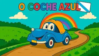 O Coche Azul – Canción infantil en galego- Anaid DM 🚗💙🌈🎵