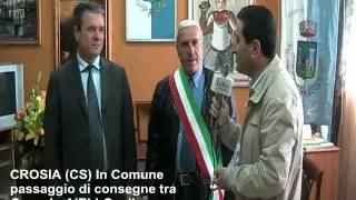 CROSIA (CS) In Comune passaggio di consegne tra Gerardo AIELLO e il nuovo sindaco Antonio RUSSO