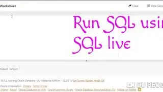 Run SQL using online editor