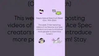Happy Asexual Spectrum Week! #asexuality #asexualspectrum #ace #asexual #aroace #romance
