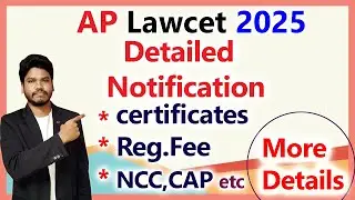 Detailed Notification Explained//AP lawcet 2025