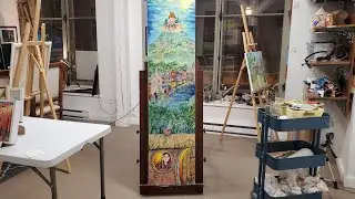 A fabulous ancient medieval city and its inhabitant #painting #drawing #medievalhistory #oilpainting