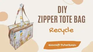 DIY tutorial || Zipper tote bag