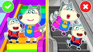 Seguridad en la Escalera Mecánica | Canciones infantiles para Niños | Skye Canciones Español