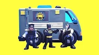 Imaginext Bane & Police Van GCPD Vehicle Unboxed Batman Helps The Police Catch Bane Toy Review