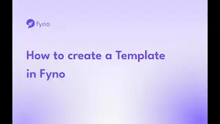 How to create a Template in Fyno