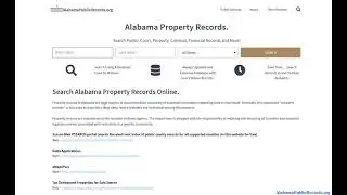 Alabama Property Records (Online Search By Name and Address)