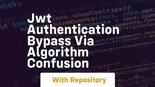Jwt authentication bypass via algorithm confusion