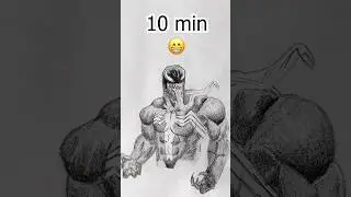 How to Draw Venom in 10sec,10min,1hr😈😱