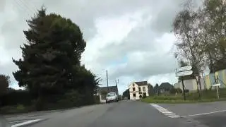Driving Rue Joseph Pennec, Rue des Martyrs, Rue Marcel Sanguy & Route de Kergrist, Rostrenen, France