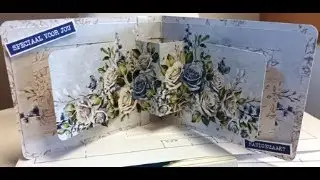 Pop up vouw kaart met Scrap end Me designpapier