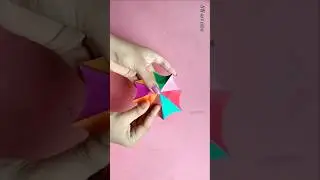 Как сделать бумажный зонтик 🏖️ || Простые идеи поделок из бумаги для детей || #шорты #искусство #...